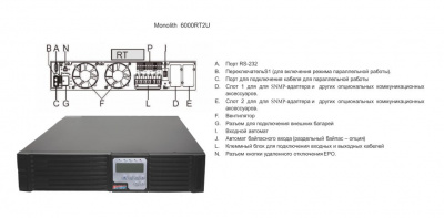 ИБП ELTENA Monolith III 6000RT2U (6000Вт, ЗУ 4А, внешние АКБ 240В или блоки 240-9М) ИБП ELTENA Monolith III 6000RT2U (6000Вт, ЗУ 4А, внешние АКБ 240В или блоки 240-9М)