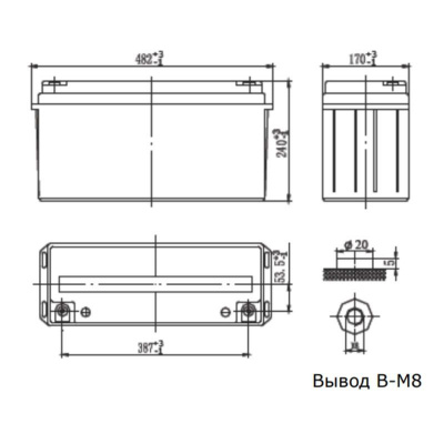 Аккумулятор Ventura HRL 12680W Аккумулятор Ventura HRL 12680W